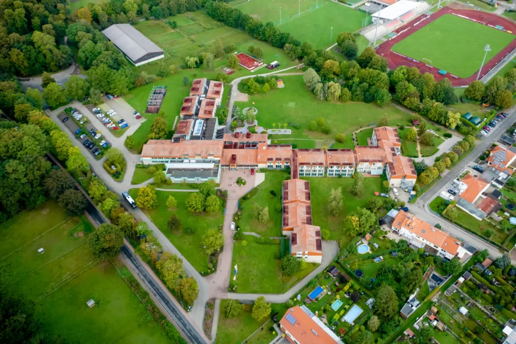 An aerial view of the K6